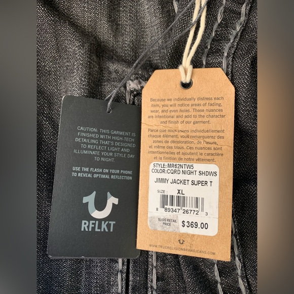 NWT True Religion Jimmy jacket Super T
Size XL
Pit to pit 22”
Length 27” - Picture 9 of 9